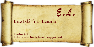 Eszlári Laura névjegykártya